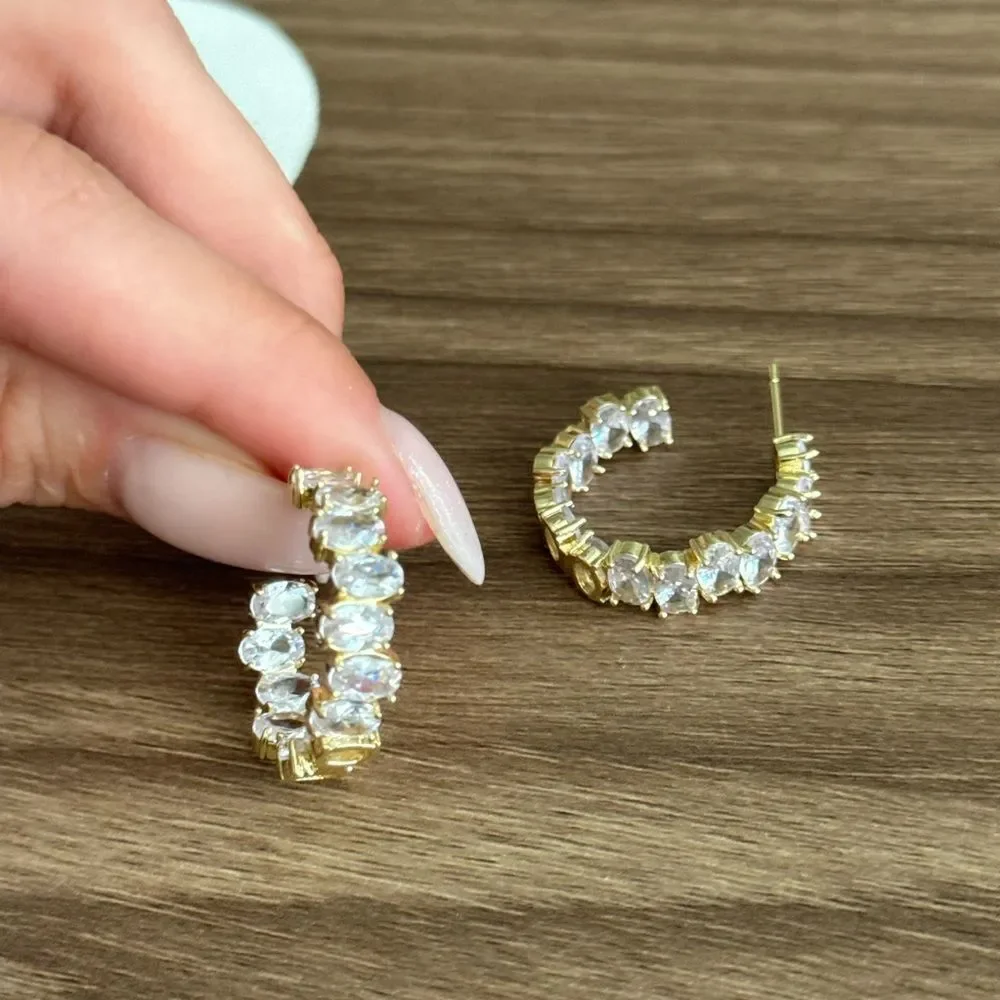Diamond Hoop Earrings Q550